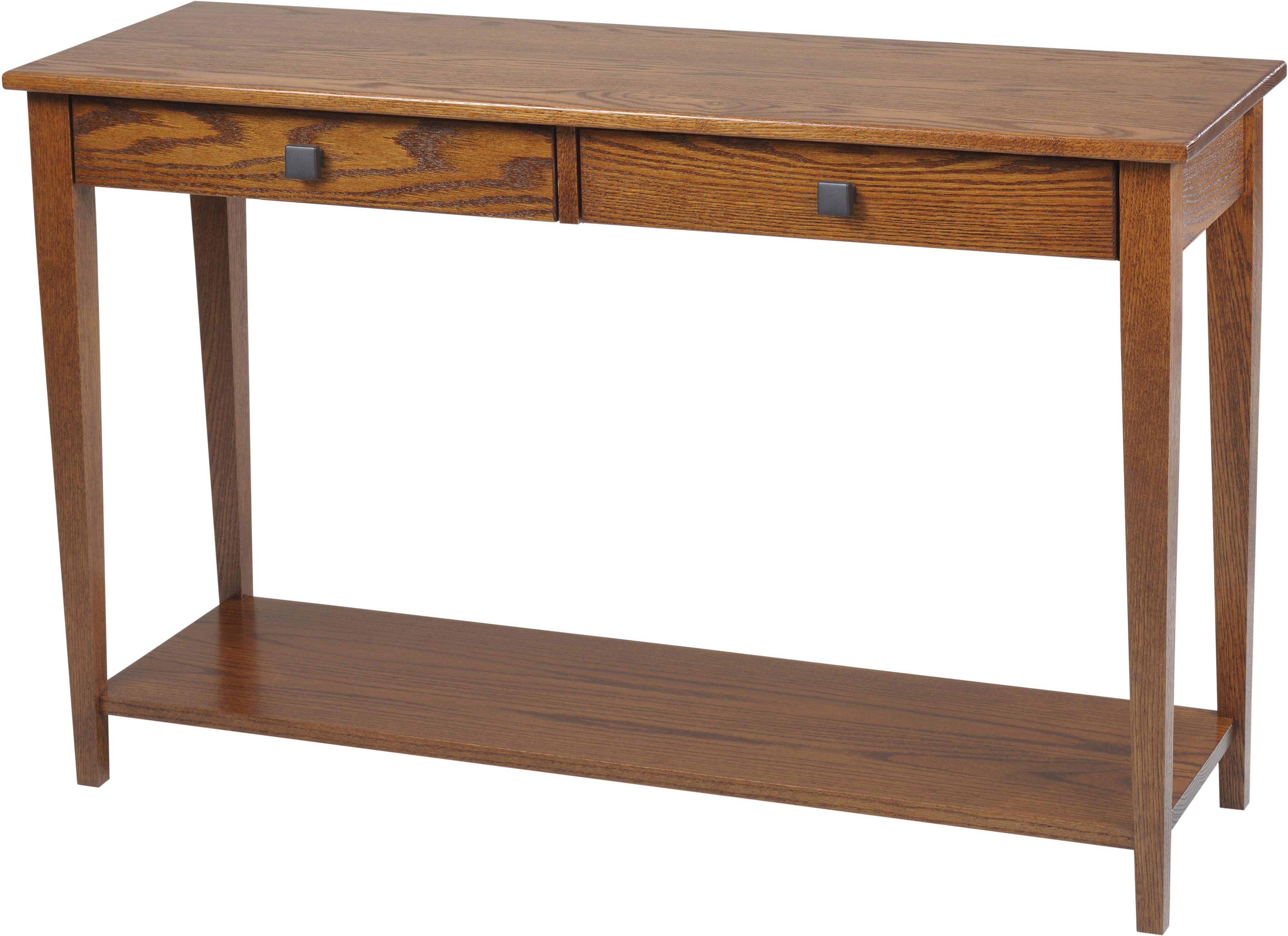 Y & T Woodcraft Woodland Shaker Hall Table with Shelf and 2 Drawers